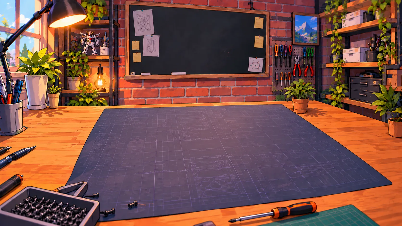 Clean workbench background